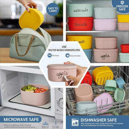 12Pcs/Set Nesting Silicone Food Storage Containers with Lids