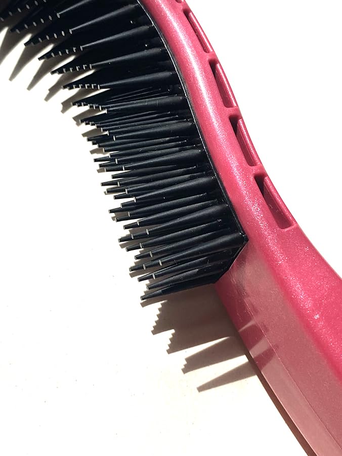 Cat Brush, Pink. Designed for Comfort, Created for Cats and Dogs. Ergonomic shape promotes stress free grooming. Great for long to short haired cats. Made in the USA