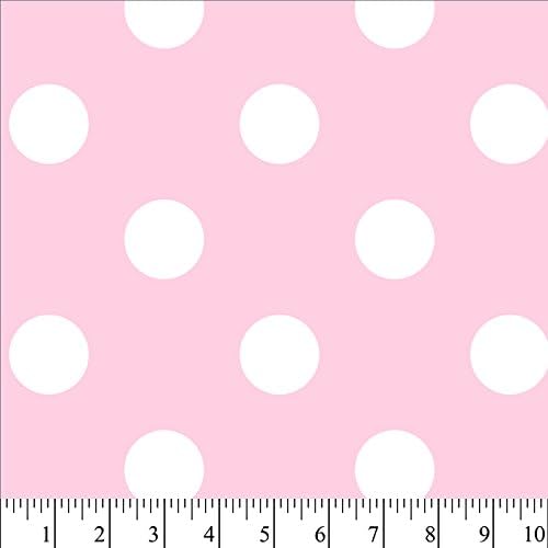 No-Sew Fleece Throw Blanket Kit, Dots on Pink 50x60 inches