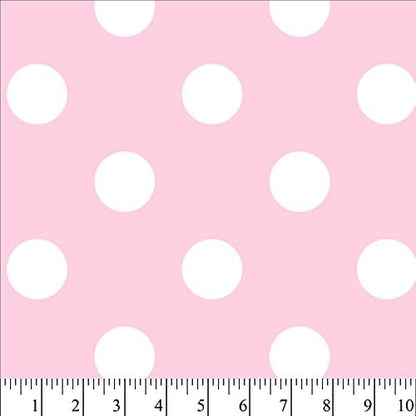 No-Sew Fleece Throw Blanket Kit, Dots on Pink 50x60 inches