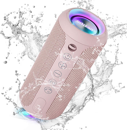 X10 Portable Bluetooth Speaker, IPX7 Waterproof, Wireless, Pink