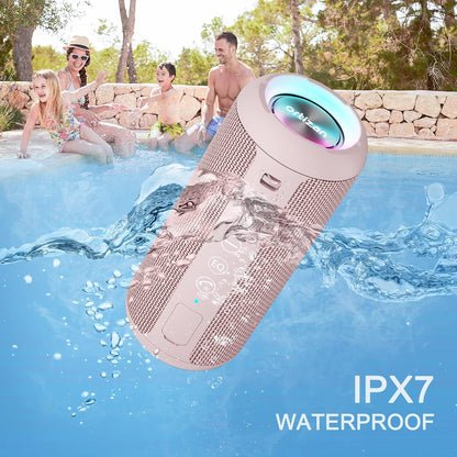 X10 Portable Bluetooth Speaker, IPX7 Waterproof, Wireless, Pink