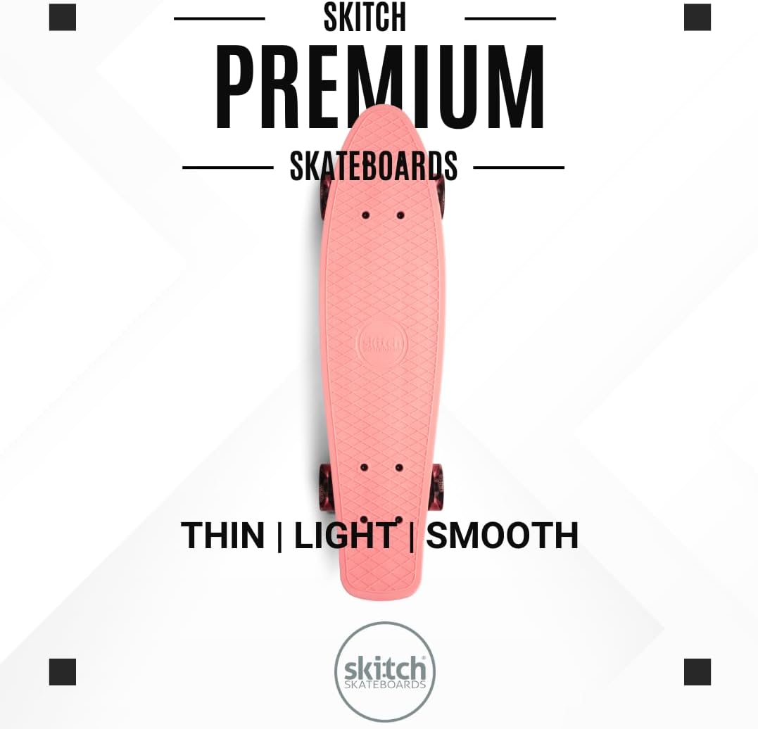 SKITCH Skateboards for Kids, Teens and Adults | Premium Skateboard Gift Set for Beginners and Pros Complete with Mini Cruiser Board + Skateboard Backpack + Video Course + Speed Control + Skate Tool