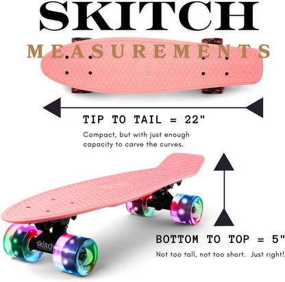SKITCH Skateboards for Kids, Teens and Adults | Premium Skateboard Gift Set for Beginners and Pros Complete with Mini Cruiser Board + Skateboard Backpack + Video Course + Speed Control + Skate Tool
