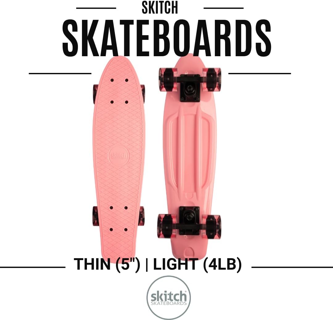 SKITCH Skateboards for Kids, Teens and Adults | Premium Skateboard Gift Set for Beginners and Pros Complete with Mini Cruiser Board + Skateboard Backpack + Video Course + Speed Control + Skate Tool