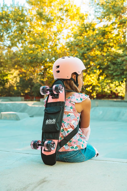 SKITCH Skateboards for Kids, Teens and Adults | Premium Skateboard Gift Set for Beginners and Pros Complete with Mini Cruiser Board + Skateboard Backpack + Video Course + Speed Control + Skate Tool