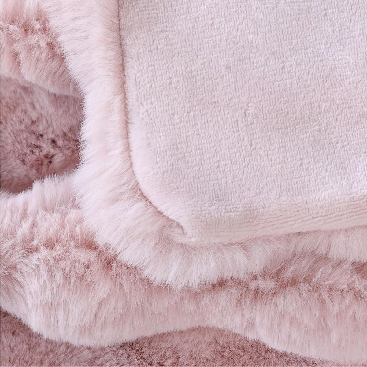 Pink Fluffy Faux Fur Throw Blanket for Bed Couch Living Room Fuzzy Bubble Cozy 50x60 Decorative Throw Blanket Rabbit Fur Bunny Blanket Home Decor 860 GSM