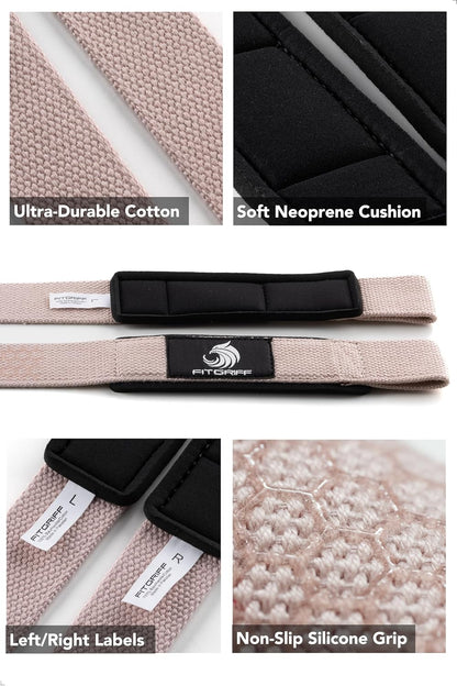 ® Lifting Wrist Straps for Weightlifting, Gym, Deadlift, Workout (Made of Premium Cotton & Padded) - Men & Women