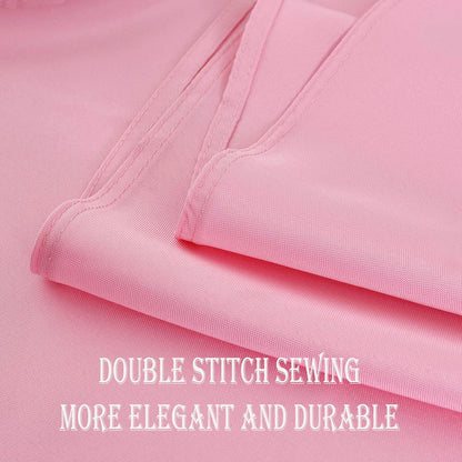 Pink Round Tablecloth Waterproof Wrinkle Free Table Cloth, 48 inch