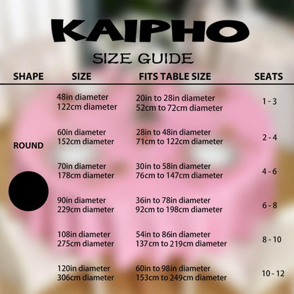Pink Round Tablecloth Waterproof Wrinkle Free Table Cloth, 48 inch