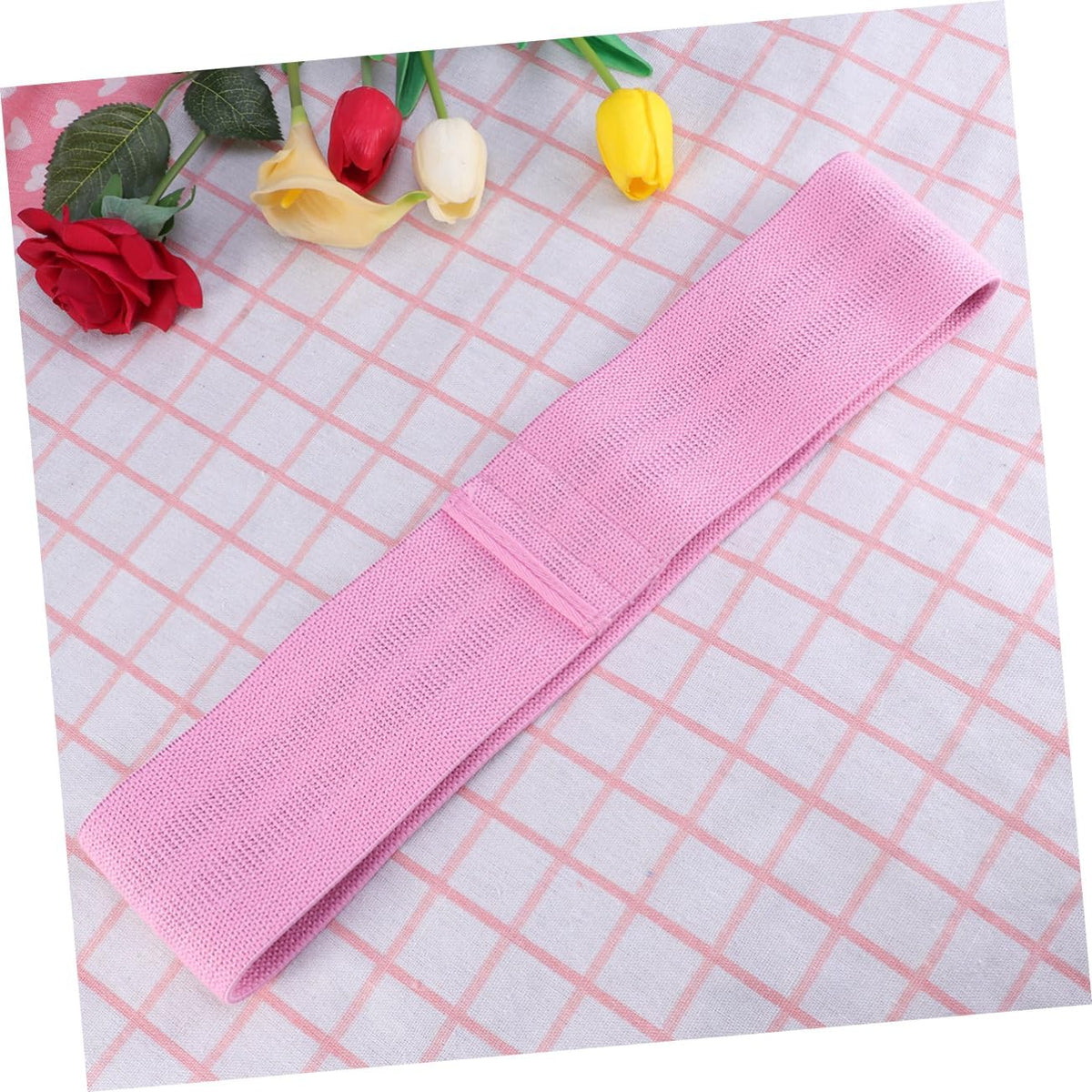 Women Hip Elastic Resistance Bands Booty Builder for Leg Exercises Non Slip Tension Band for Active Squats Home Workouts Pink