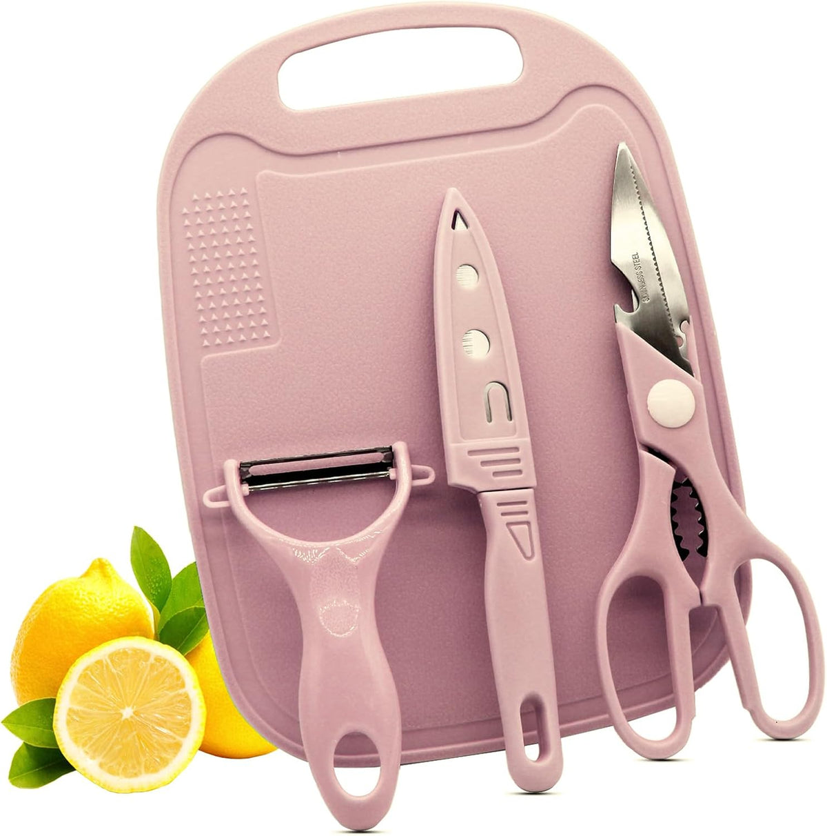 Travel Cutting Board Set, 4 Pcs Portable Mini Camping Knife Set