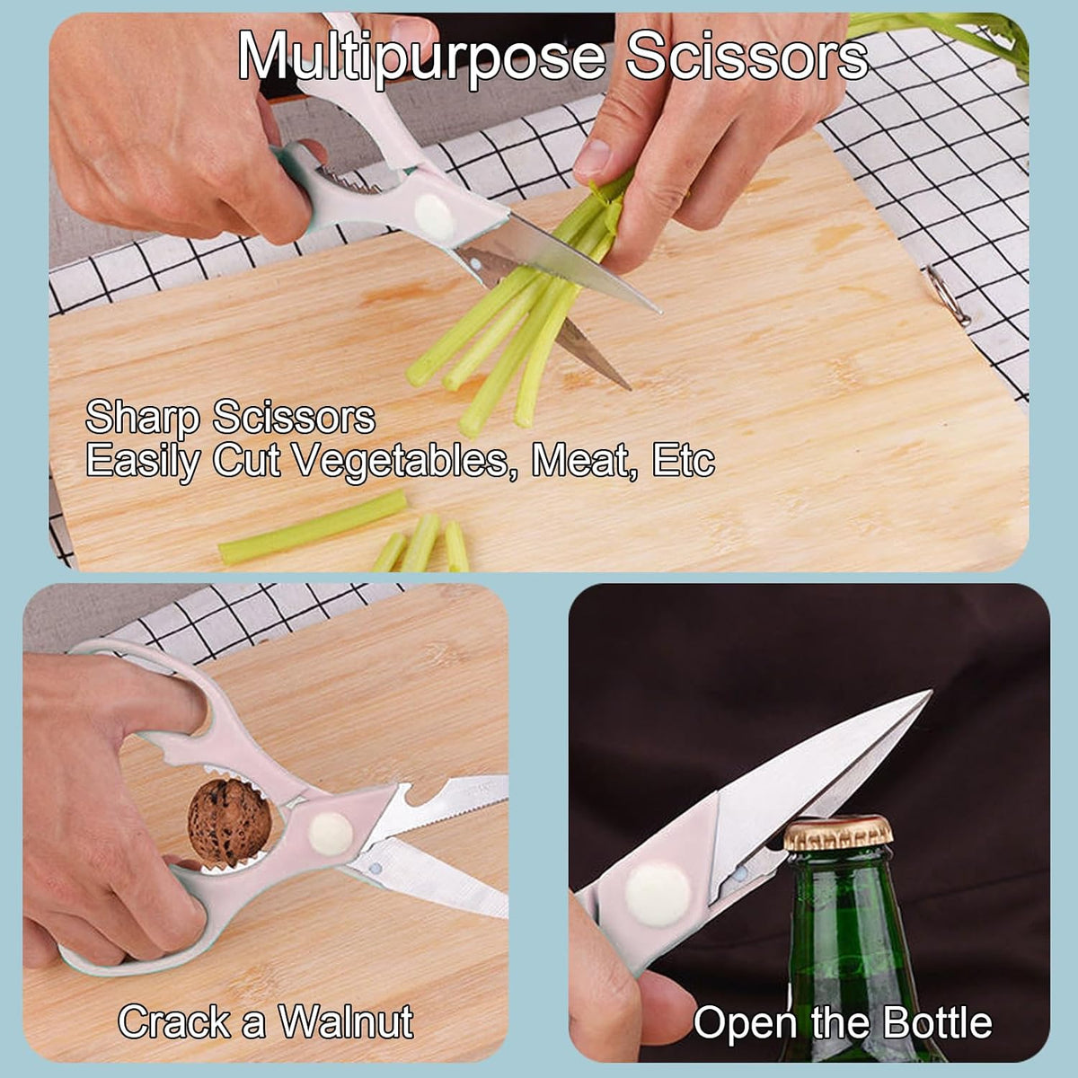 Travel Cutting Board Set, 4 Pcs Portable Mini Camping Knife Set