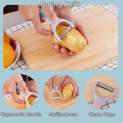 Travel Cutting Board Set, 4 Pcs Portable Mini Camping Knife Set