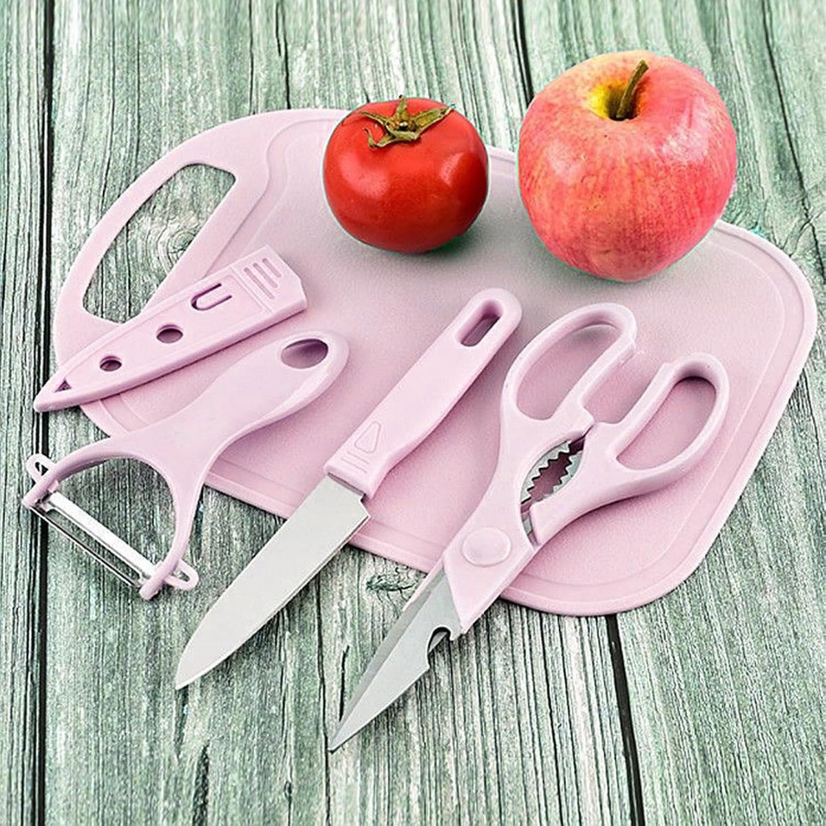 Travel Cutting Board Set, 4 Pcs Portable Mini Camping Knife Set