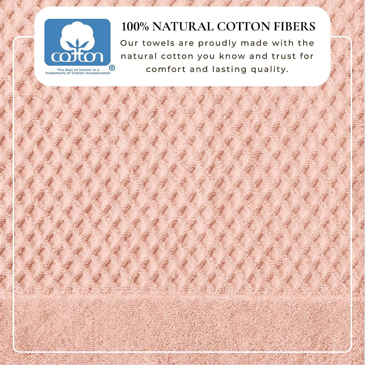 Bath Towels - 100% Cotton 4 Pack 54x27 Bath Towel Set - Absorbent, Durable, Quick-Dry Towels for Bathroom (Pink)