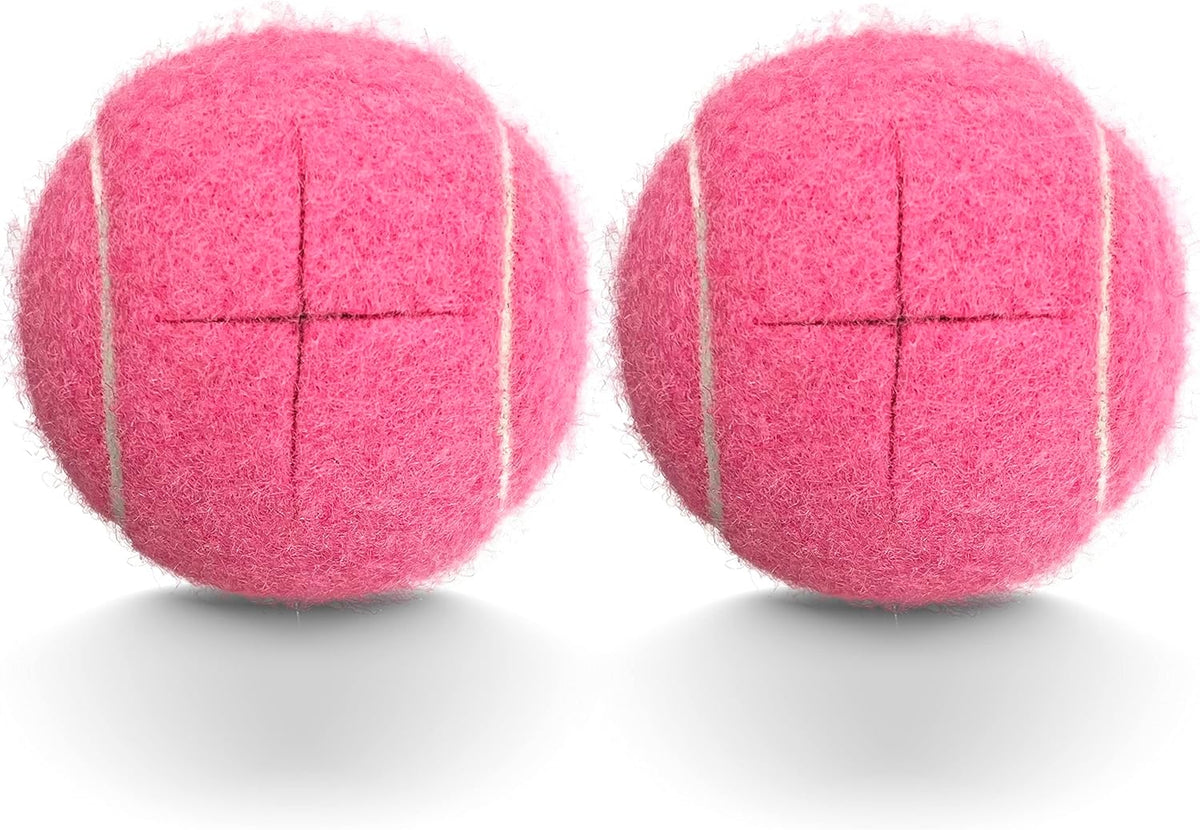 2PCS Precut Tennis Balls for Walkers, Heavy Duty Long Lasting Glide Balls - Precut for Easy Installation, Universal Felt Pads for Walker Legs & Furniture, Floor Protectors