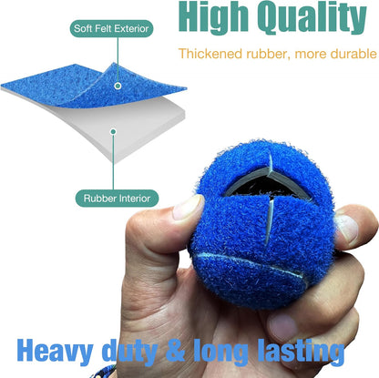 2PCS Precut Tennis Balls for Walkers, Heavy Duty Long Lasting Glide Balls - Precut for Easy Installation, Universal Felt Pads for Walker Legs & Furniture, Floor Protectors