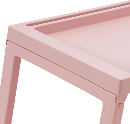 Laptop Bed Desk, Foldable Laptop Beds Desk with Legs, Fortable Notebook Stand Desk Tray for for Eating, Reading and Working, 8-Piece (Pink-6pcs)