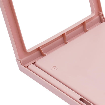 Laptop Bed Desk, Foldable Laptop Beds Desk with Legs, Fortable Notebook Stand Desk Tray for for Eating, Reading and Working, 8-Piece (Pink-6pcs)
