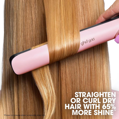 ghd Gold ― 1" Flat Iron Hair Straightener | Professional Ceramic Hair Straightening Styling Tool for Stronger Hair & More Color Protection