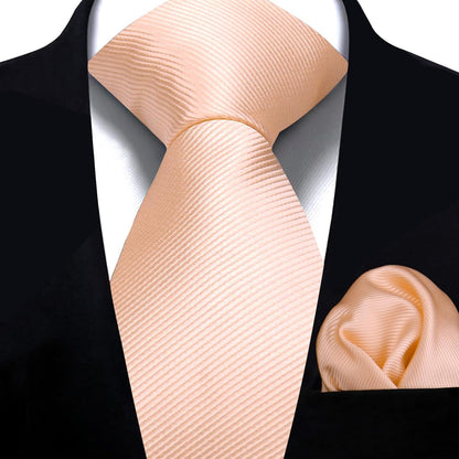 Mens Versatile 6 Pcs Ribbed Tie Set