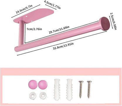 Pink Paper Towel Holder, Paper Towels Rolls for Kitchen, Paper Towel Holder