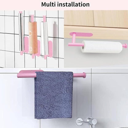 Pink Paper Towel Holder, Paper Towels Rolls for Kitchen, Paper Towel Holder