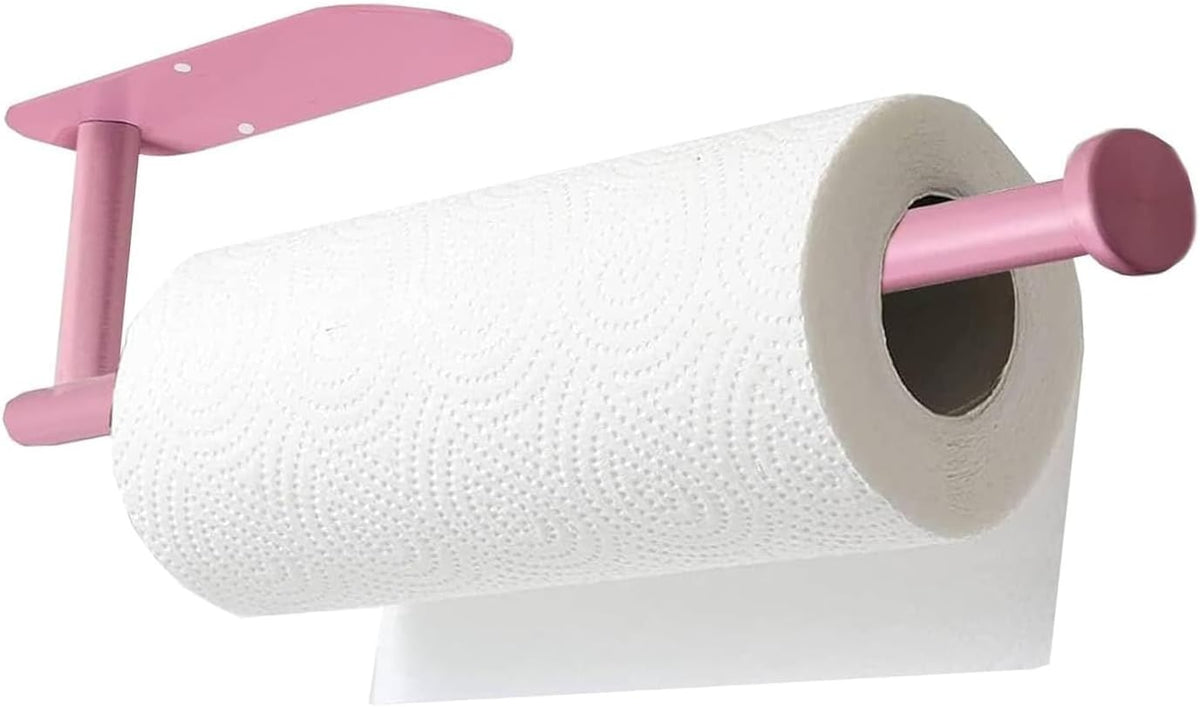 Pink Paper Towel Holder, Paper Towels Rolls for Kitchen, Paper Towel Holder