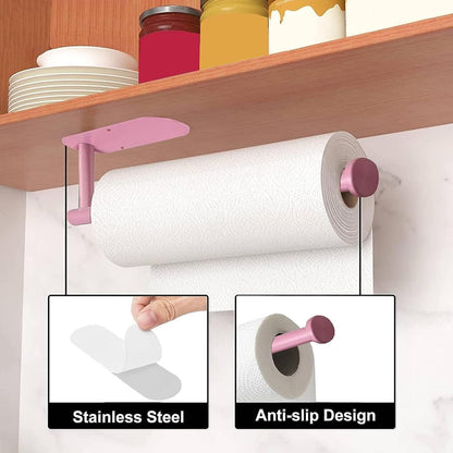 Pink Paper Towel Holder, Paper Towels Rolls for Kitchen, Paper Towel Holder