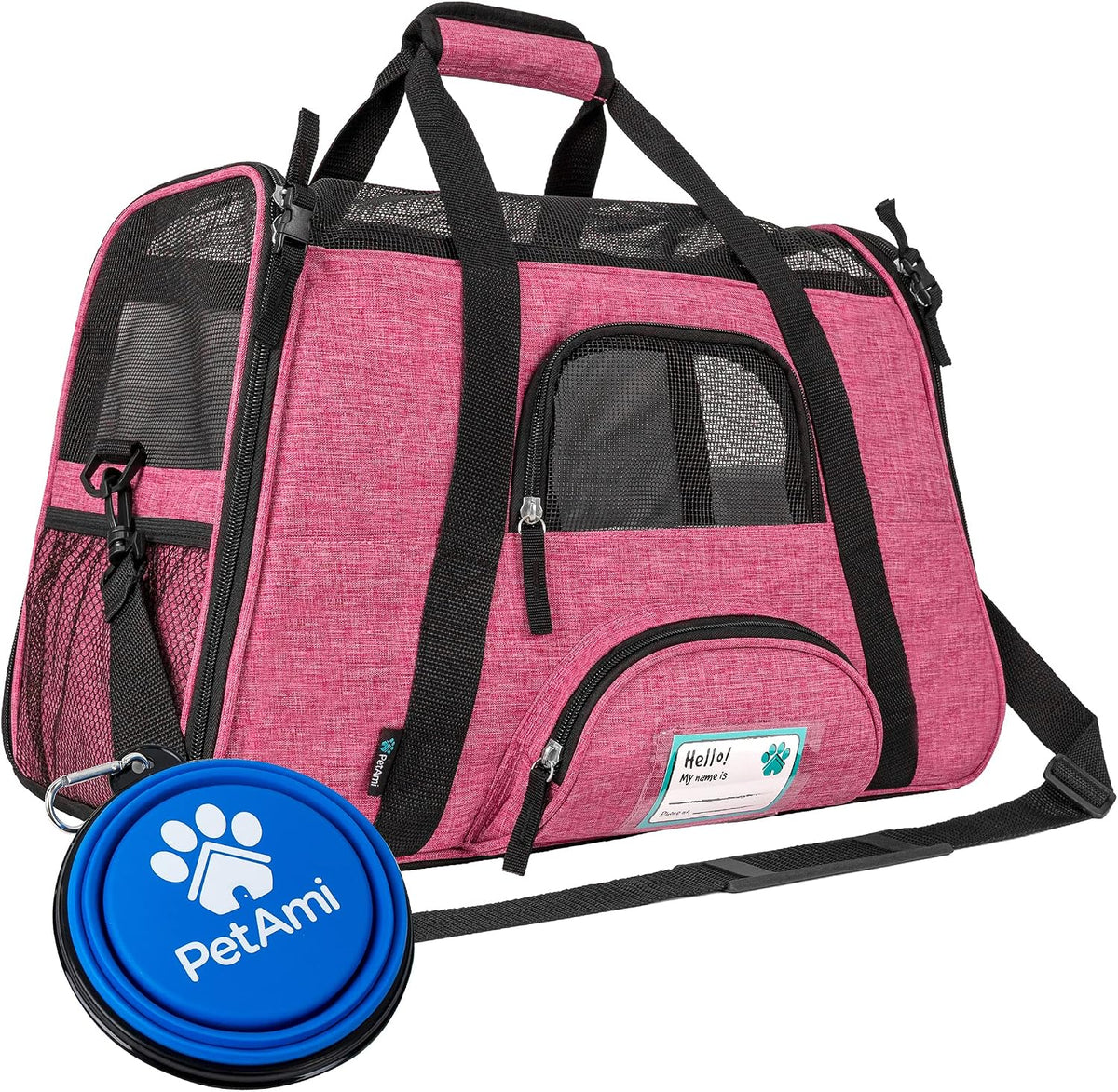 Airline Approved Pet Carrier for Cats Small Dogs, Small Heather Pink