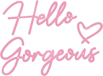 Metal Hello Gorgeous Wall Art Modern Farmhouse Wall Decor Signs