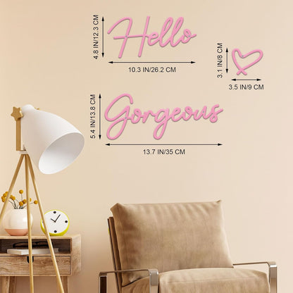 Metal Hello Gorgeous Wall Art Modern Farmhouse Wall Decor Signs