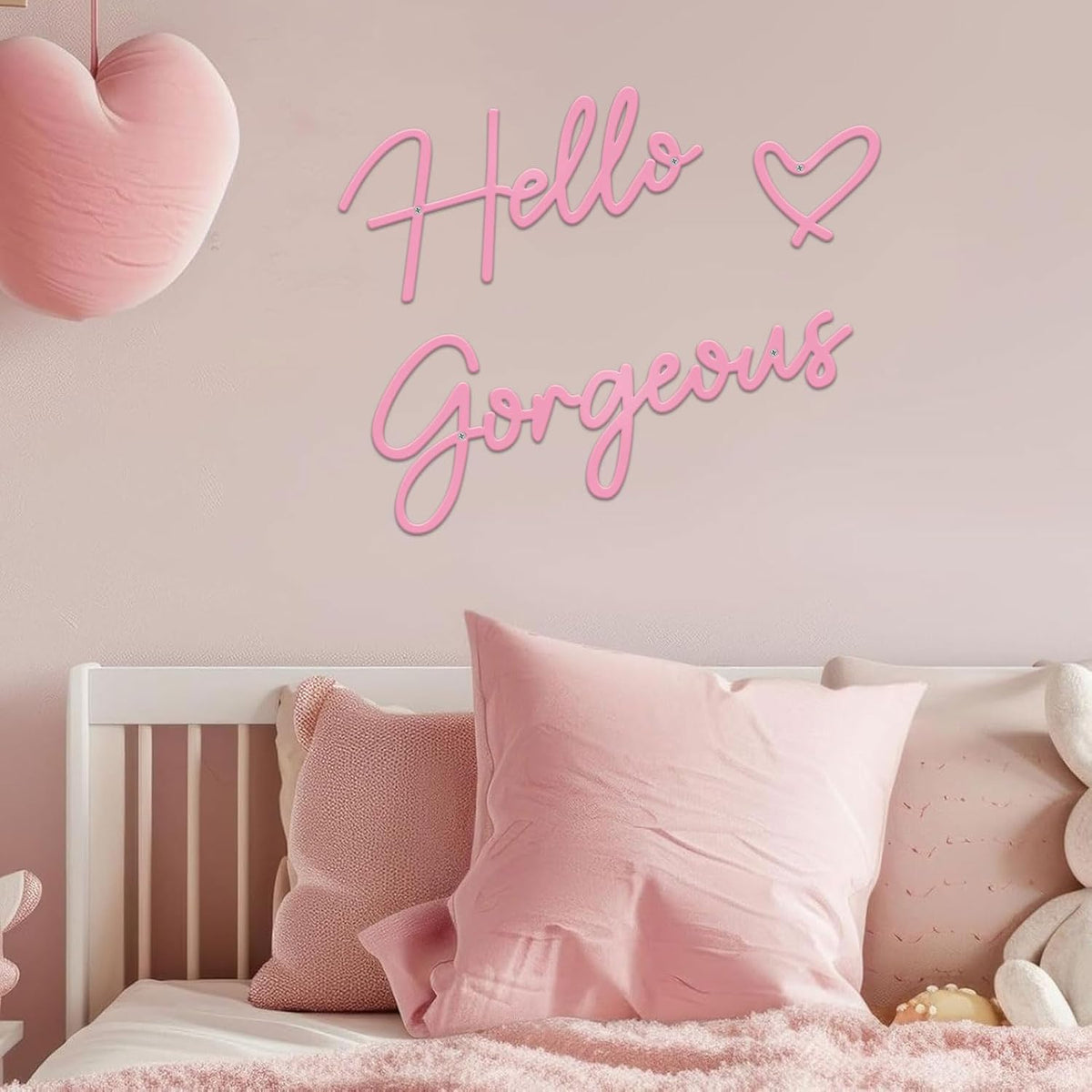 Metal Hello Gorgeous Wall Art Modern Farmhouse Wall Decor Signs