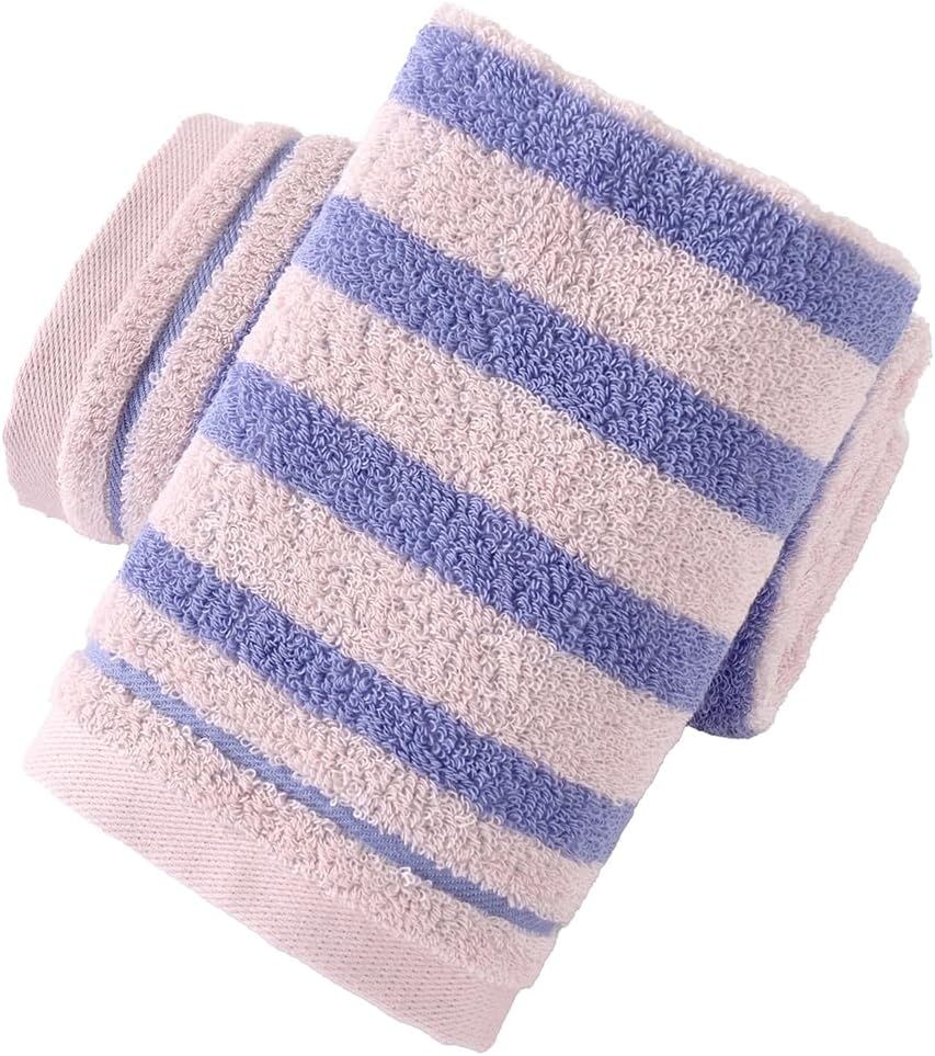 Striped Hand Towel Set of 2 Pink & Purple 13 X 29 Inch