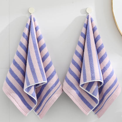 Striped Hand Towel Set of 2 Pink & Purple 13 X 29 Inch