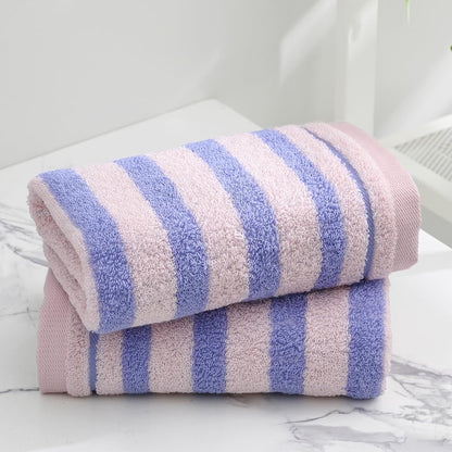 Striped Hand Towel Set of 2 Pink & Purple 13 X 29 Inch