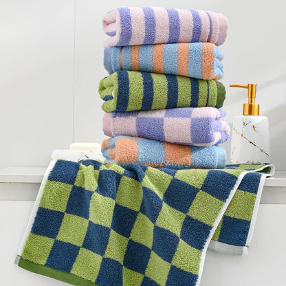 Striped Hand Towel Set of 2 Pink & Purple 13 X 29 Inch