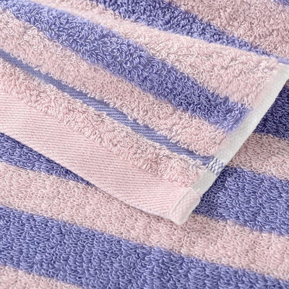 Striped Hand Towel Set of 2 Pink & Purple 13 X 29 Inch