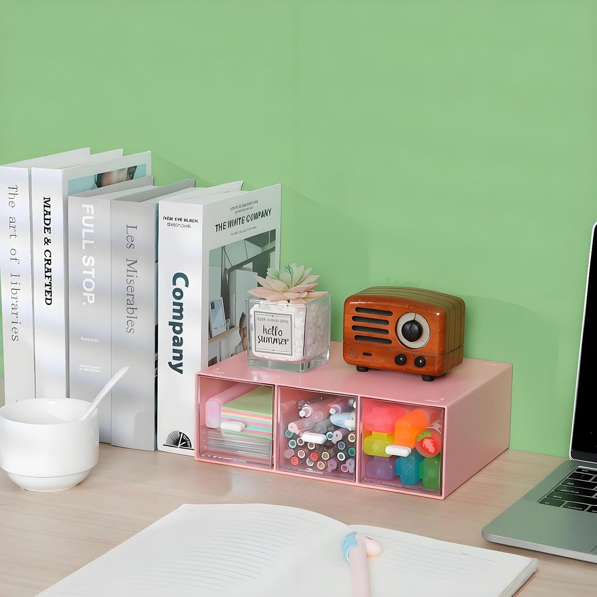Desk Organizer 3 Drawers, Stackable Makeup Organizer, Small Toolbox