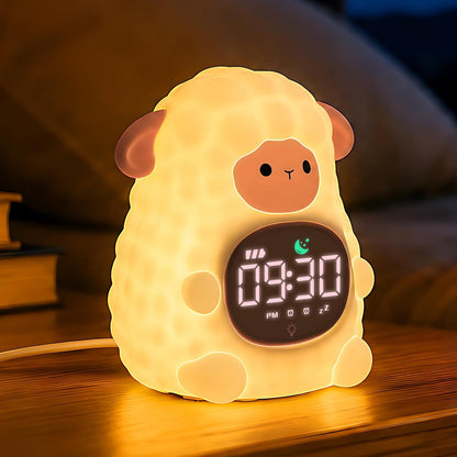 Sheep Kids Alarm Clock with Night Light, OK to Wake Clock for Toddler