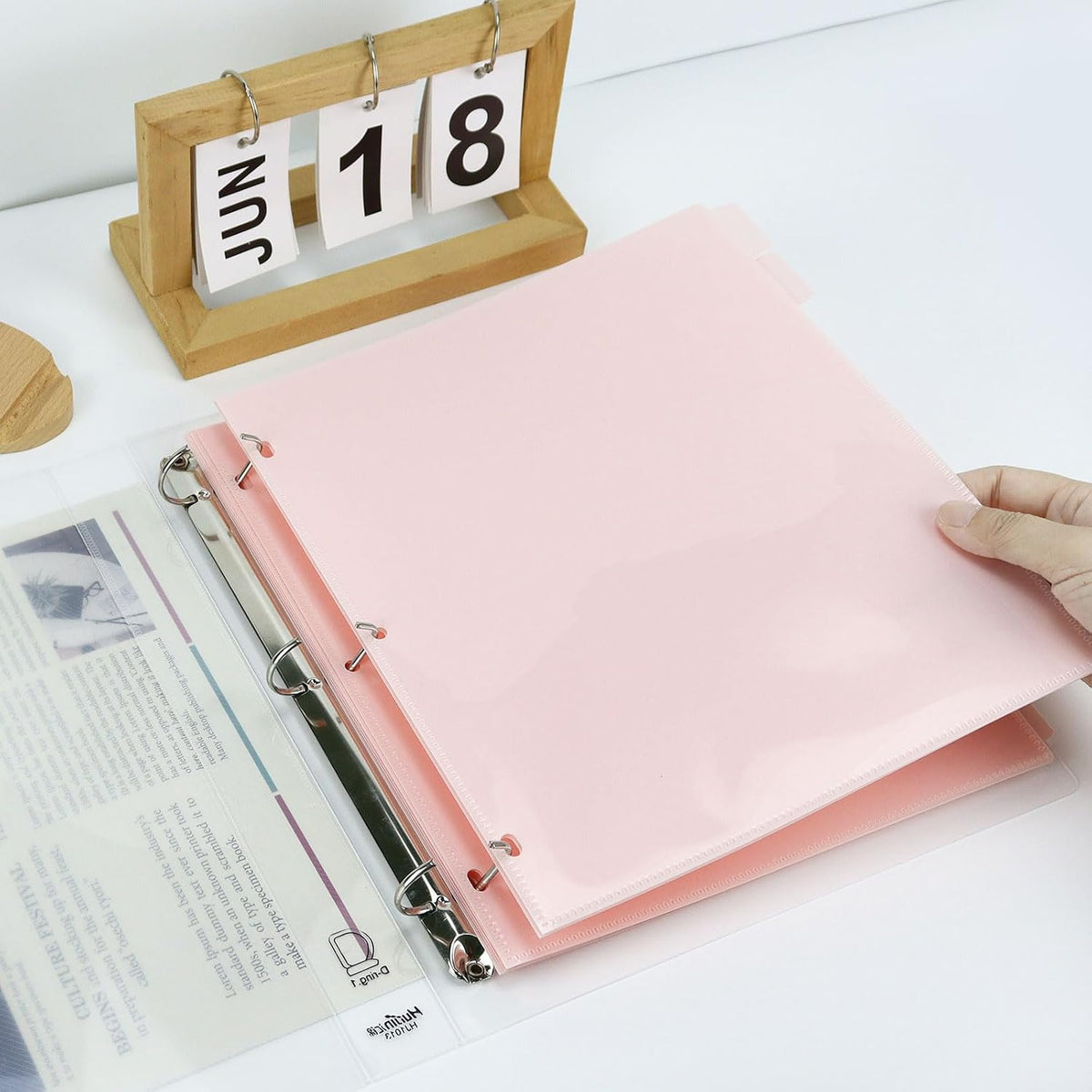 Binder Dividers with Pockets, Index Dividers for 3‑Ring Binders
