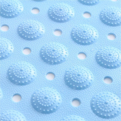 Large Toilet Bathroom Bathtub Shower Non-Slip Bath Rug with Suction Cups Floor Mat Massage Cushion(Pink)