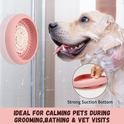 Dog Lick Bowl, Anxiety Relief Slow Feeder Dog Lick Mat Treat Dispenser, Non-Slip Licking Bowl Enrichment Toys, BPA Free Silicone, Dishwasher Safe