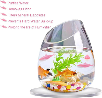 Humidfier Cleaner Fish for Humidifier & Fish Tank, 6 Pack Pink Shark