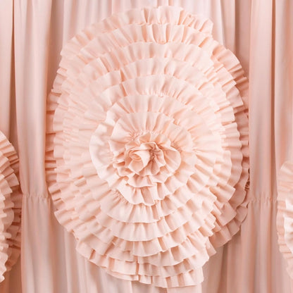 Serena Shower Curtain, 72" W x 72" L, Blush -Ruffled Bathroom Curtain - Pink Fabric Shower Curtains - Coquette Decor