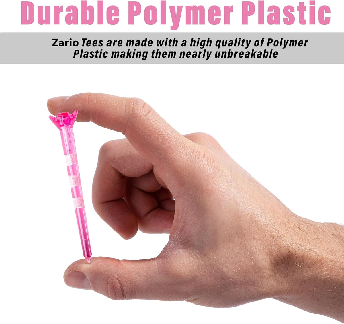 Plastic Golf Tees 3 1/4 Inch Combo with Par 3 Short Golf Tees 1 1/2 inch - Near Unbreakable - 4 Prong with Height Marker Stripes - Many Colors