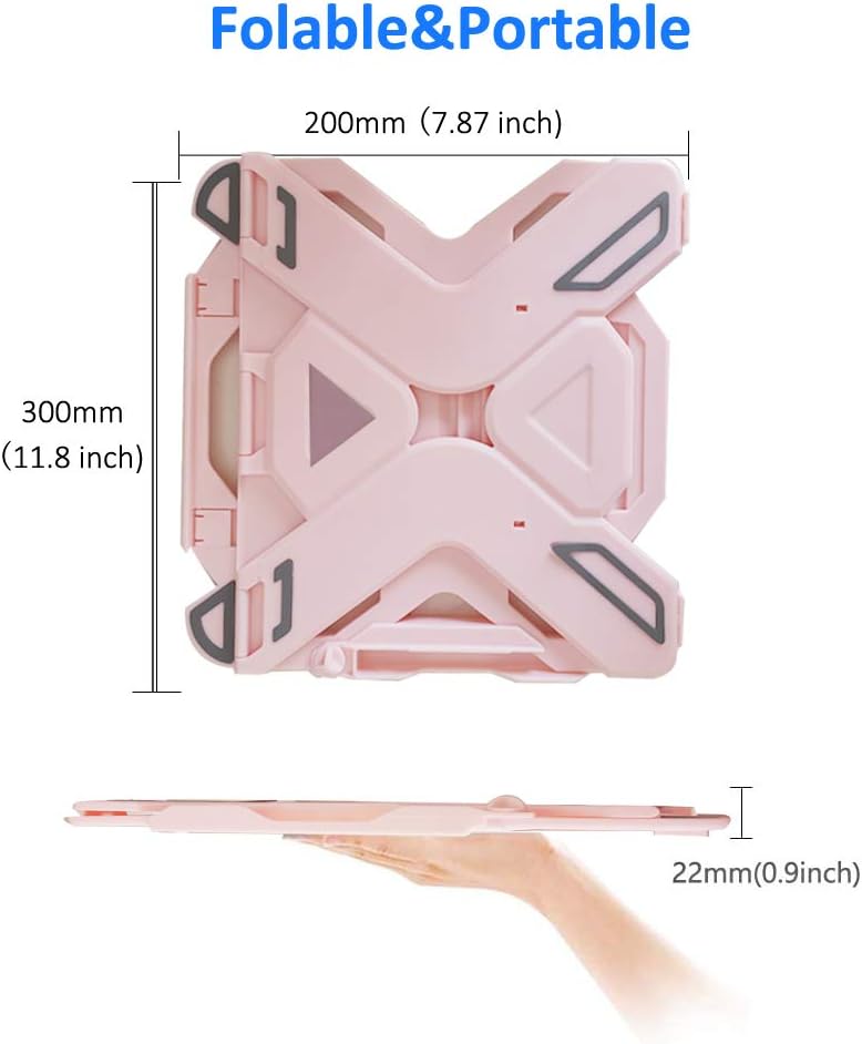 Ergonomic Adjustable Laptop Stand Riser, Portable Notebook Holder Mount for MacBook, Dell, Thinkpad & More 10-15.6" - Pink