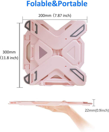 Ergonomic Adjustable Laptop Stand Riser, Portable Notebook Holder Mount for MacBook, Dell, Thinkpad & More 10-15.6" - Pink