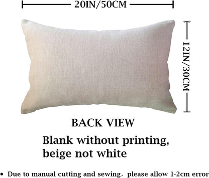 Blessed Lumbar Throw Pillow Covers Farmhouse Rustic Decorative Rectangular/Waist Pillowcases 12 x 20 Inch Front/Porch Decor Cushion Covers Housewarming Gifts (Pink)
